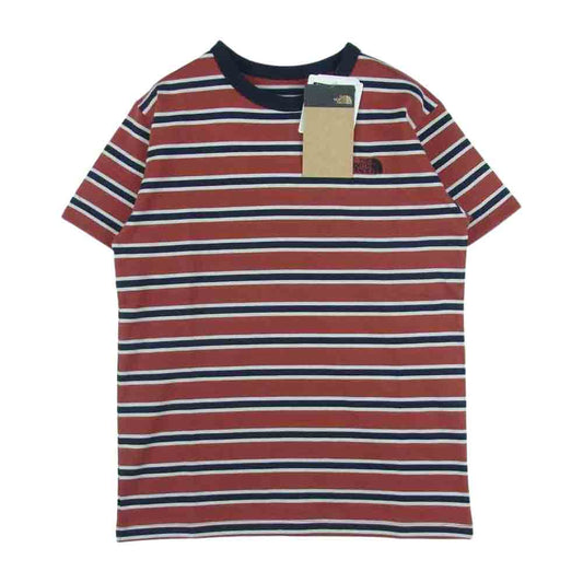 THE NORTH FACE ノースフェイス NTW32253 S/S Multi Border Tee 半袖 マルチ ボーダー Tシャツ TA タンドリースパイスレッド M【新古品】【未使用】【中古】