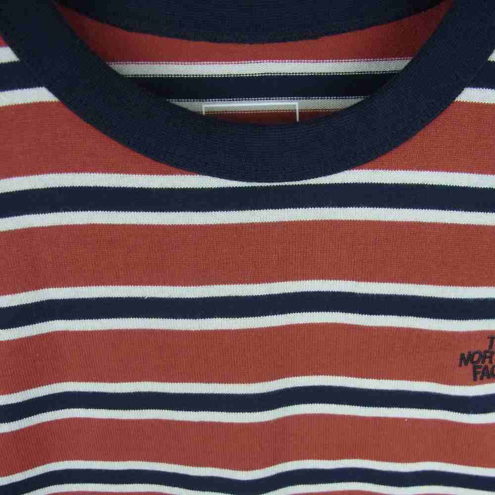 THE NORTH FACE ノースフェイス NTW32253 S/S Multi Border Tee 半袖 マルチ ボーダー Tシャツ TA タンドリースパイスレッド M【新古品】【未使用】【中古】