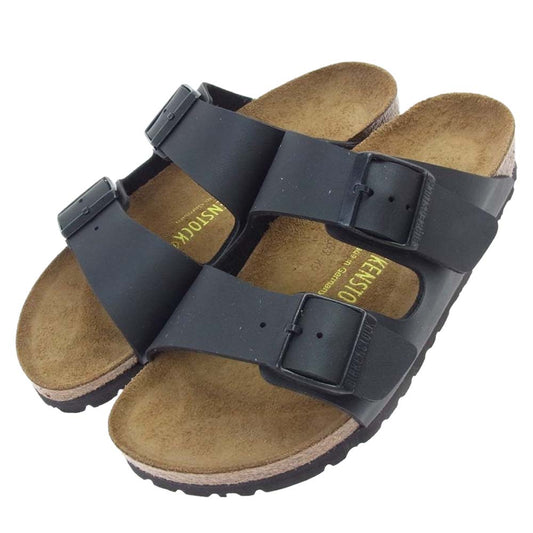 BIRKENSTOCK ビルケンシュトック 51793 Arizona アリゾナ レザー ストラップ サンダル ブラック系 ブラウン系 24cm【新古品】【未使用】【中古】