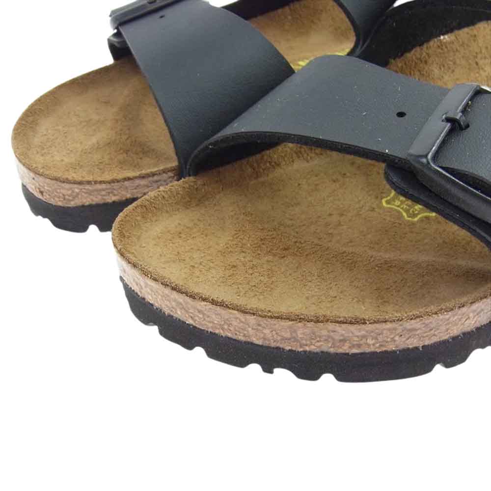 BIRKENSTOCK ビルケンシュトック 51793 Arizona アリゾナ レザー ストラップ サンダル ブラック系 ブラウン系 24cm【新古品】【未使用】【中古】