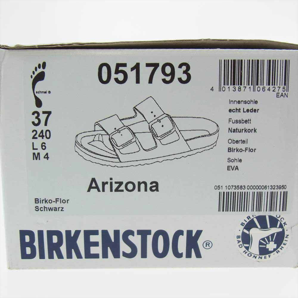 BIRKENSTOCK ビルケンシュトック 51793 Arizona アリゾナ レザー ストラップ サンダル ブラック系 ブラウン系 24cm【新古品】【未使用】【中古】