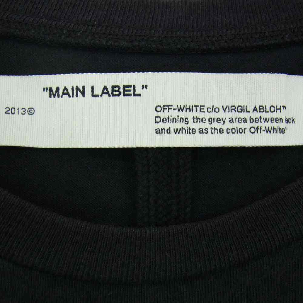 OFF-WHITE オフホワイト 19AW OMAA028E19185015 Waterfall T-shirt プリント TEE Tシャツ ブラック系 L【中古】