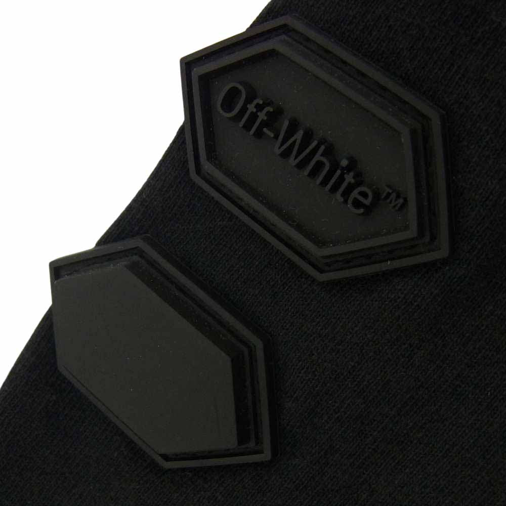 OFF-WHITE オフホワイト 19AW OMAA028E19185015 Waterfall T-shirt プリント TEE Tシャツ ブラック系 L【中古】