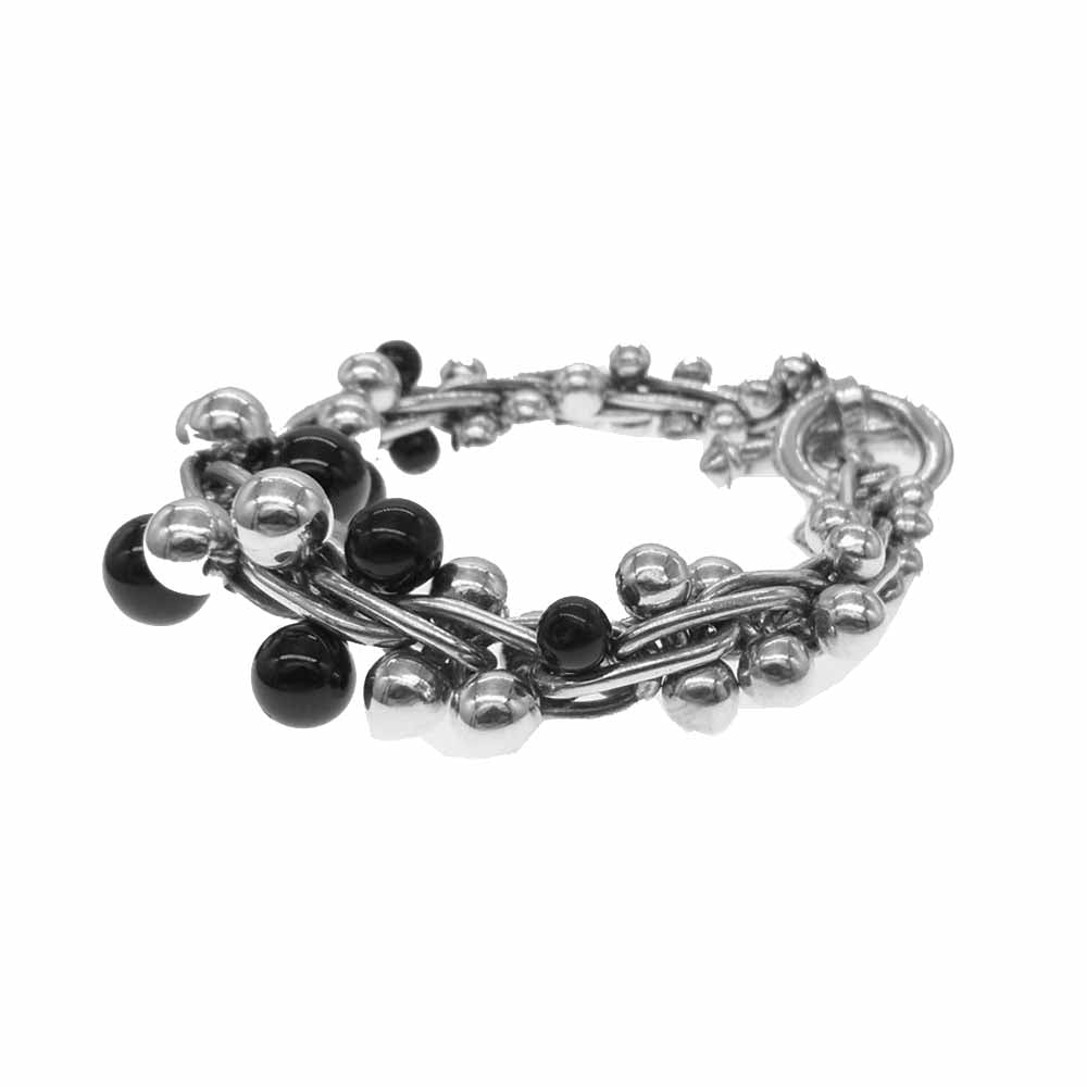 メキシカンジュエリー ヴィンテージ DNA ボール ブレスレット シルバー系【中古】
