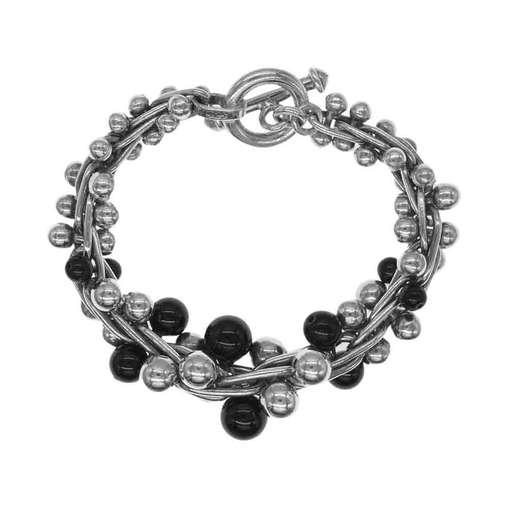 メキシカンジュエリー ヴィンテージ DNA ボール ブレスレット シルバー系【中古】