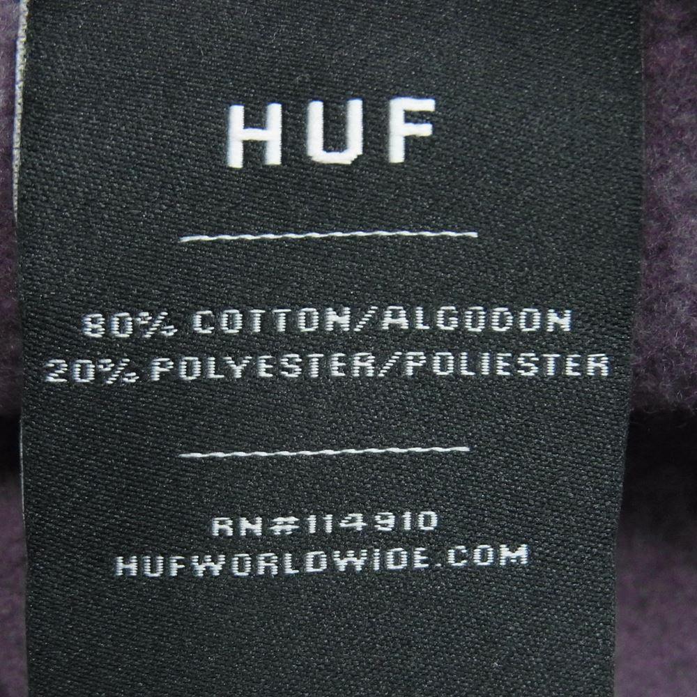 HUF ハフ 20HPF00098 BOX LOGO P/O HOODIE ボックス ロゴ プルオーバー フーディ パーカー 中国製 パープル系 XL【中古】