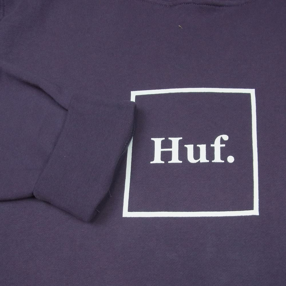 HUF ハフ 20HPF00098 BOX LOGO P/O HOODIE ボックス ロゴ プルオーバー フーディ パーカー 中国製 パープル系 XL【中古】