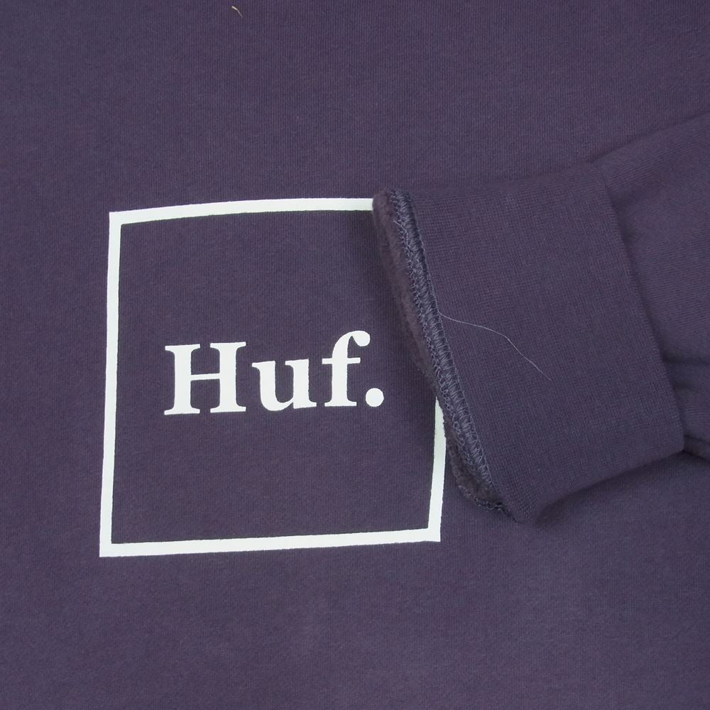 HUF ハフ 20HPF00098 BOX LOGO P/O HOODIE ボックス ロゴ プルオーバー フーディ パーカー 中国製 パープル系 XL【中古】