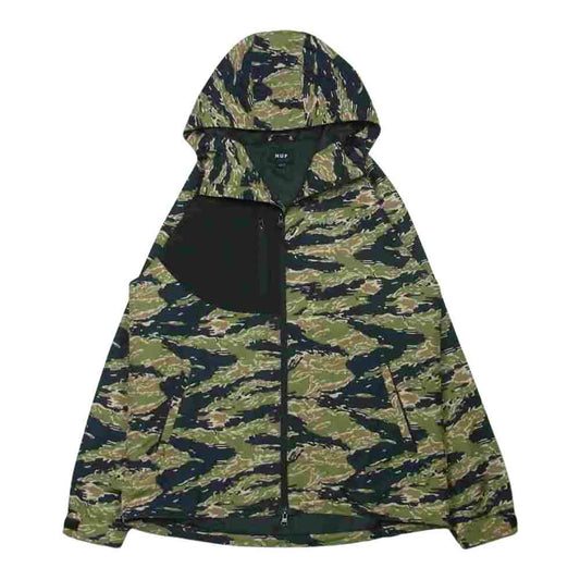 HUF ハフ ナイロン ジャケット 迷彩 中国製 カーキ系 L【中古】