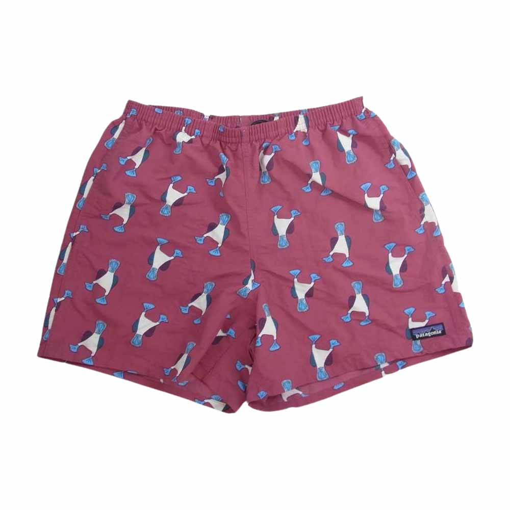 patagonia パタゴニア 21SS 57021 Baggies バギーズ ショーツ パンツ 総柄 カツオドリ エンジ系 M【中古】
