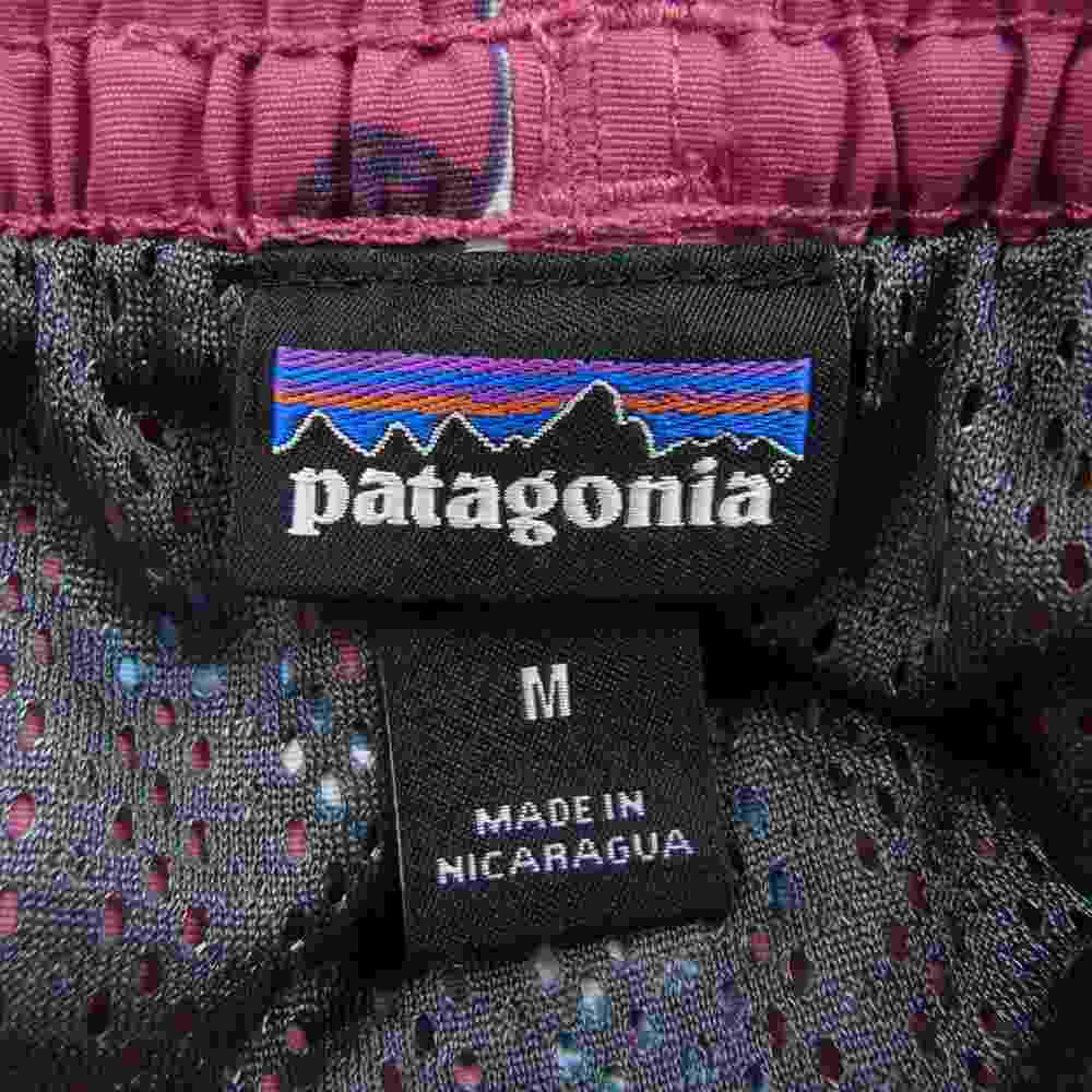 patagonia パタゴニア 21SS 57021 Baggies バギーズ ショーツ パンツ 総柄 カツオドリ エンジ系 M【中古】