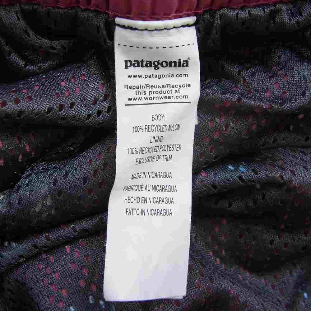 patagonia パタゴニア 21SS 57021 Baggies バギーズ ショーツ パンツ 総柄 カツオドリ エンジ系 M【中古】