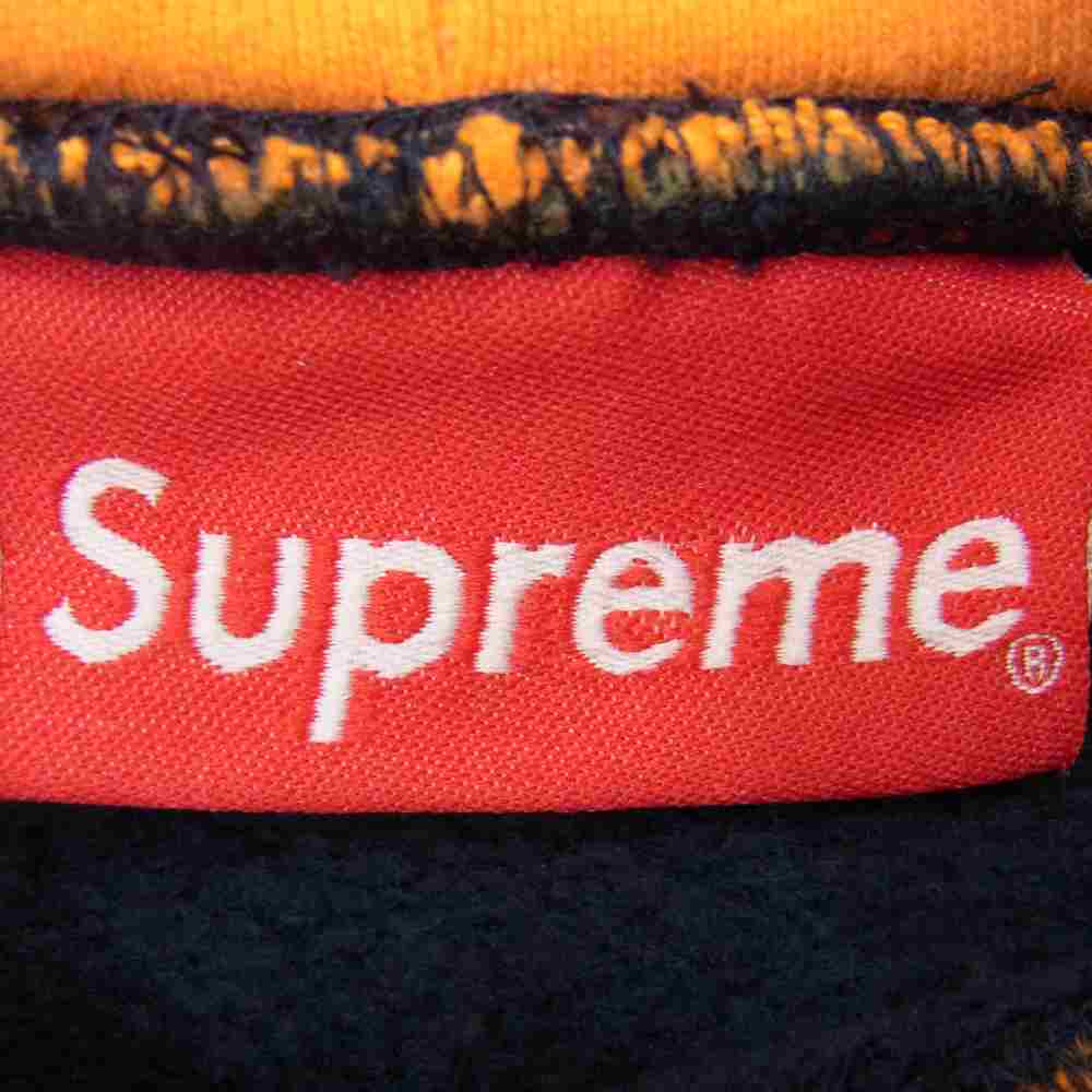 Supreme シュプリーム 18AW Paneled Hooded Sweatshirt パネル フーディ スウェット パーカー ネイビー系 カーキ系 オレンジ系 M【中古】