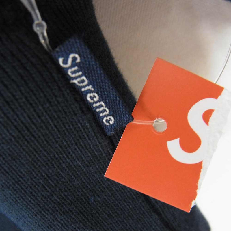 Supreme Logo Panel Hooded Sweatshirt 紺 M