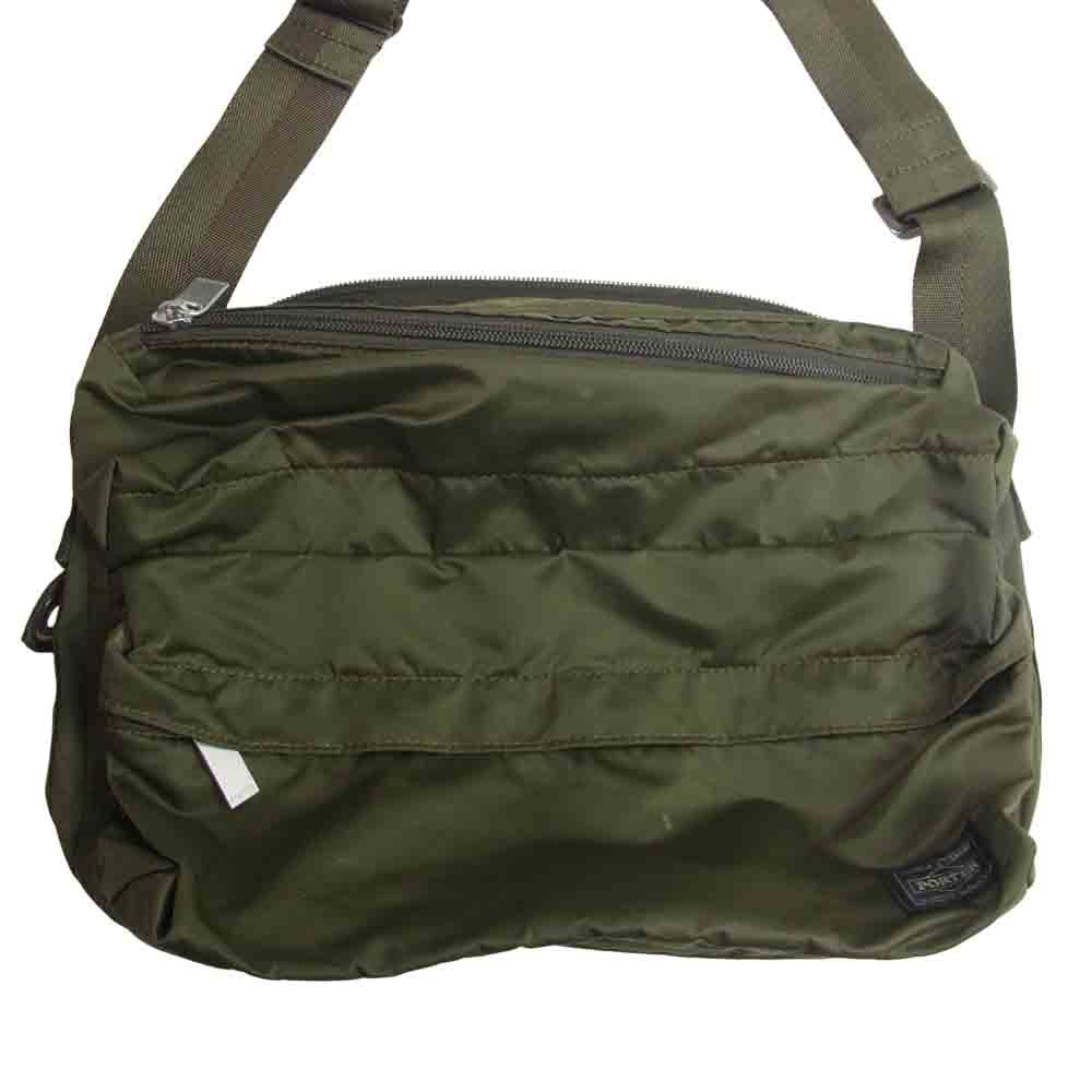 PORTER ポーター FRAME SHOULDER BAG ナイロン フレーム ショルダー バッグ カーキ系【中古】