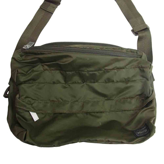 PORTER ポーター FRAME SHOULDER BAG ナイロン フレーム ショルダー バッグ カーキ系【中古】