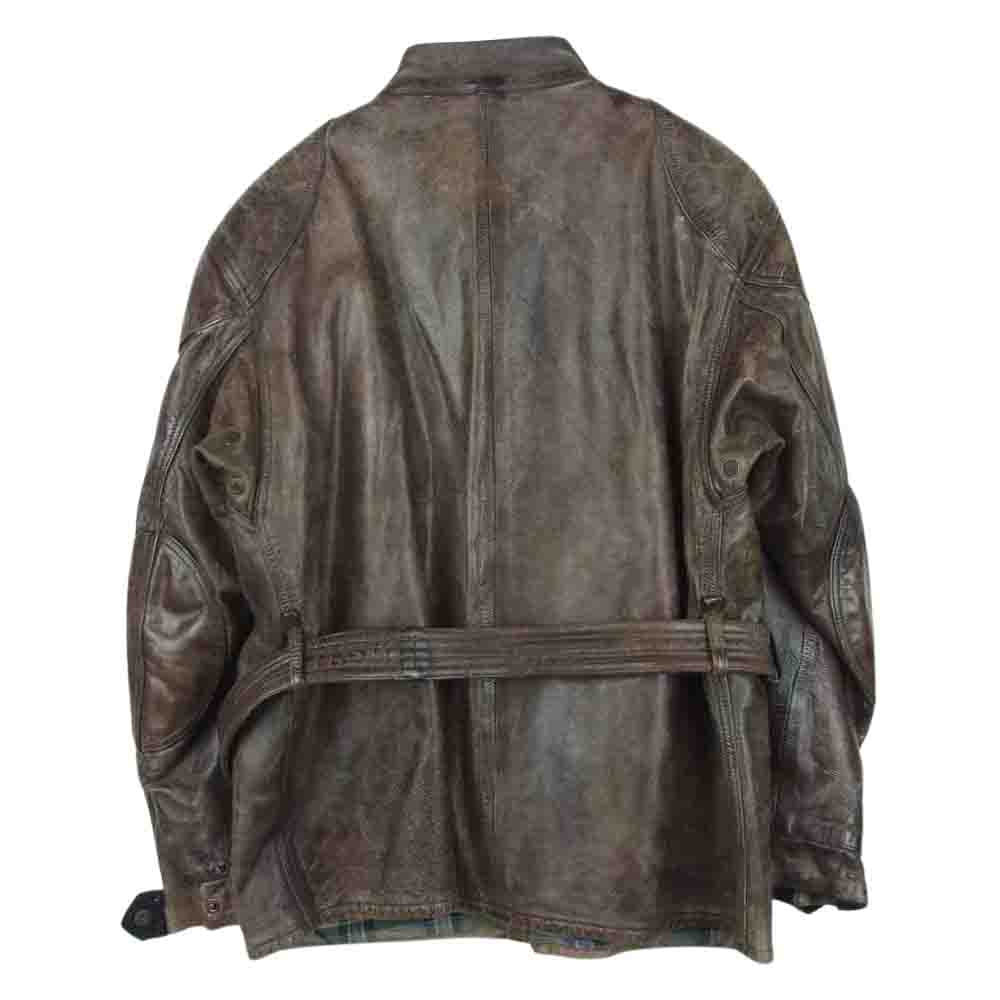 BELSTAFF ベルスタッフ 国内正規品 イタリア製 PANTHER パンサー レザー モーターサイクル ジャケット ダークブラウン系 M【中古】