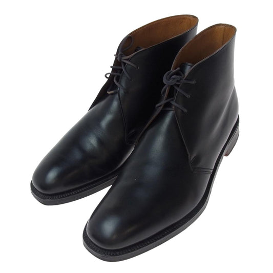 CROCKETT&JONES クロケットアンドジョーンズ 8629 レザー チャッカ ブーツ ブラック系 7 1/2【中古】