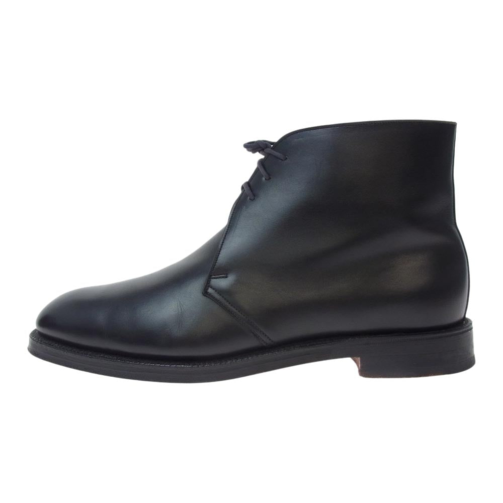CROCKETT&JONES クロケットアンドジョーンズ 8629 レザー チャッカ ブーツ ブラック系 7 1/2【中古】