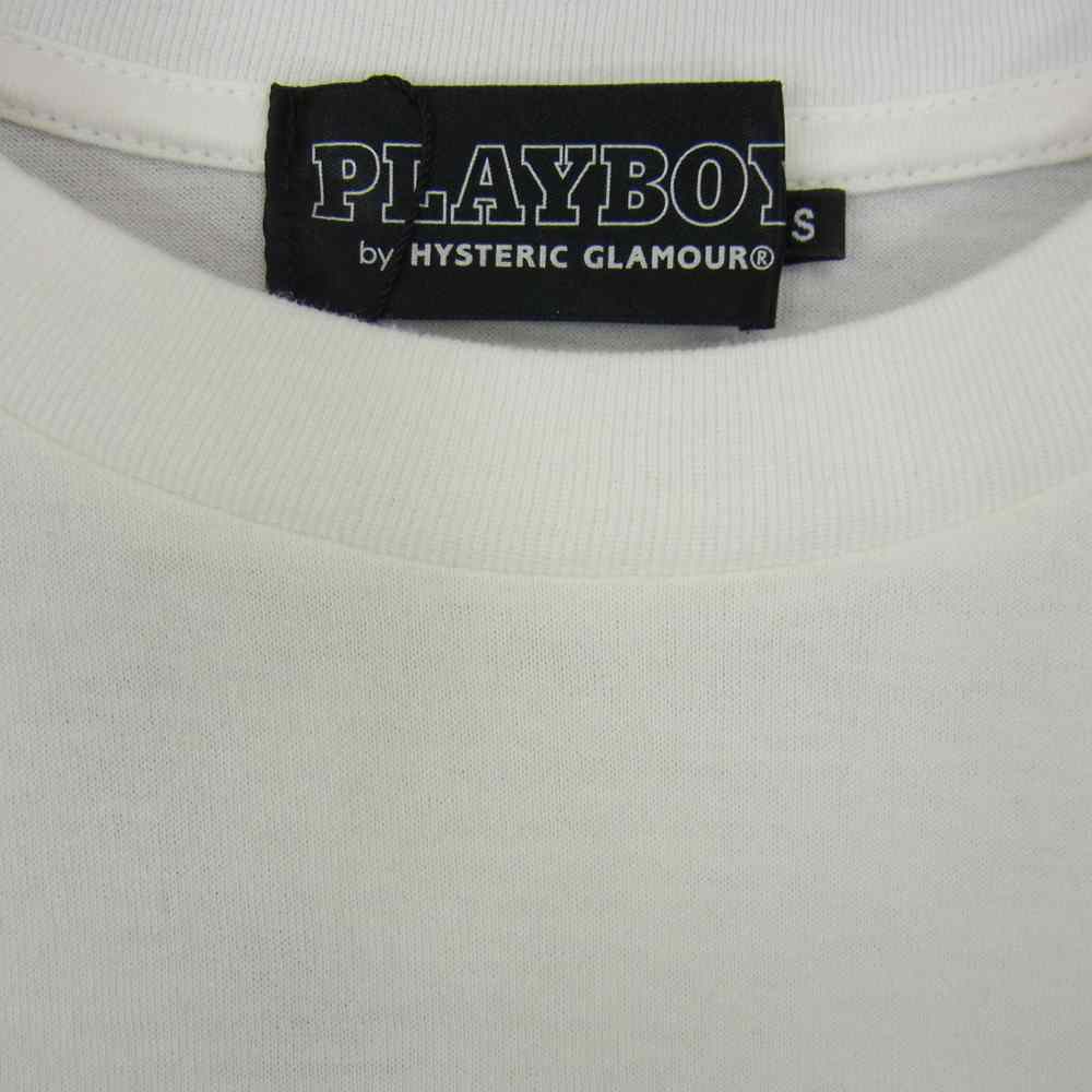 HYSTERIC GLAMOUR ヒステリックグラマー 02222CT20 PLAYBOY HYSTERIC ARROW ヒステリック アロー Tシャツ ホワイト系 S【新古品】【未使用】【中古】