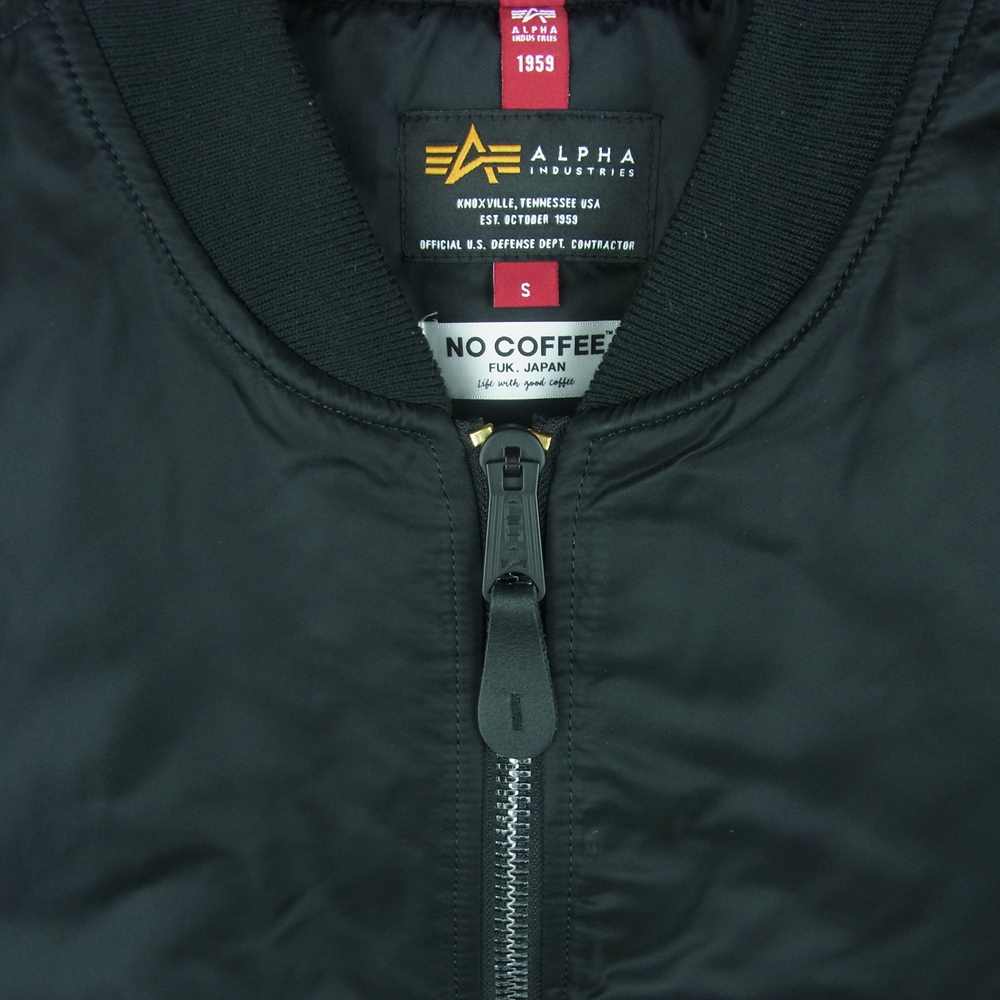 ALPHA アルファ 20AW TA0412-9001 KYNE NO COFFEE MA-1 JACKET キネ ノーコーヒー ジャケット ブラック系 S【中古】