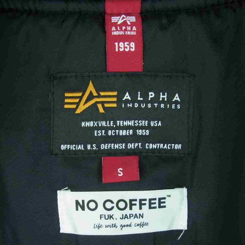 ALPHA アルファ 20AW TA0412-9001 KYNE NO COFFEE MA-1 JACKET キネ ノーコーヒー ジャケット ブラック系 S【中古】