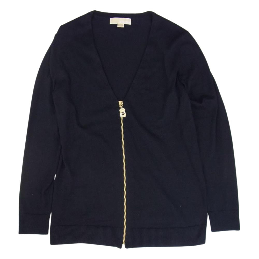Michael Kors マイケルコース ニット ジップ カーディガン ネイビー系 M【中古】