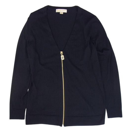 Michael Kors マイケルコース ニット ジップ カーディガン ネイビー系 M【中古】