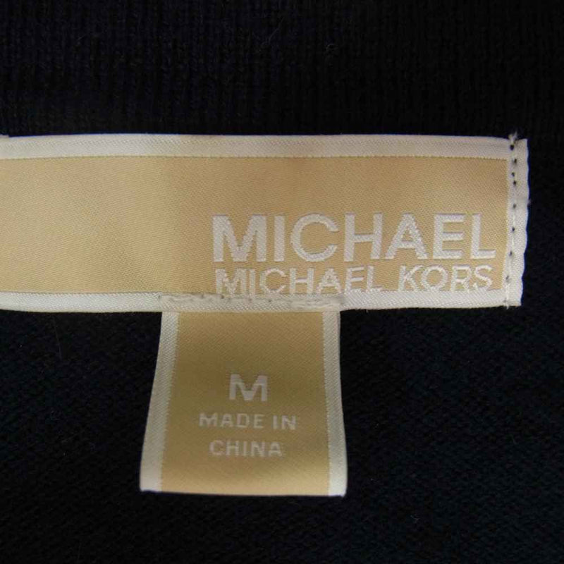 Michael Kors マイケルコース ニット ジップ カーディガン ネイビー系 M【中古】