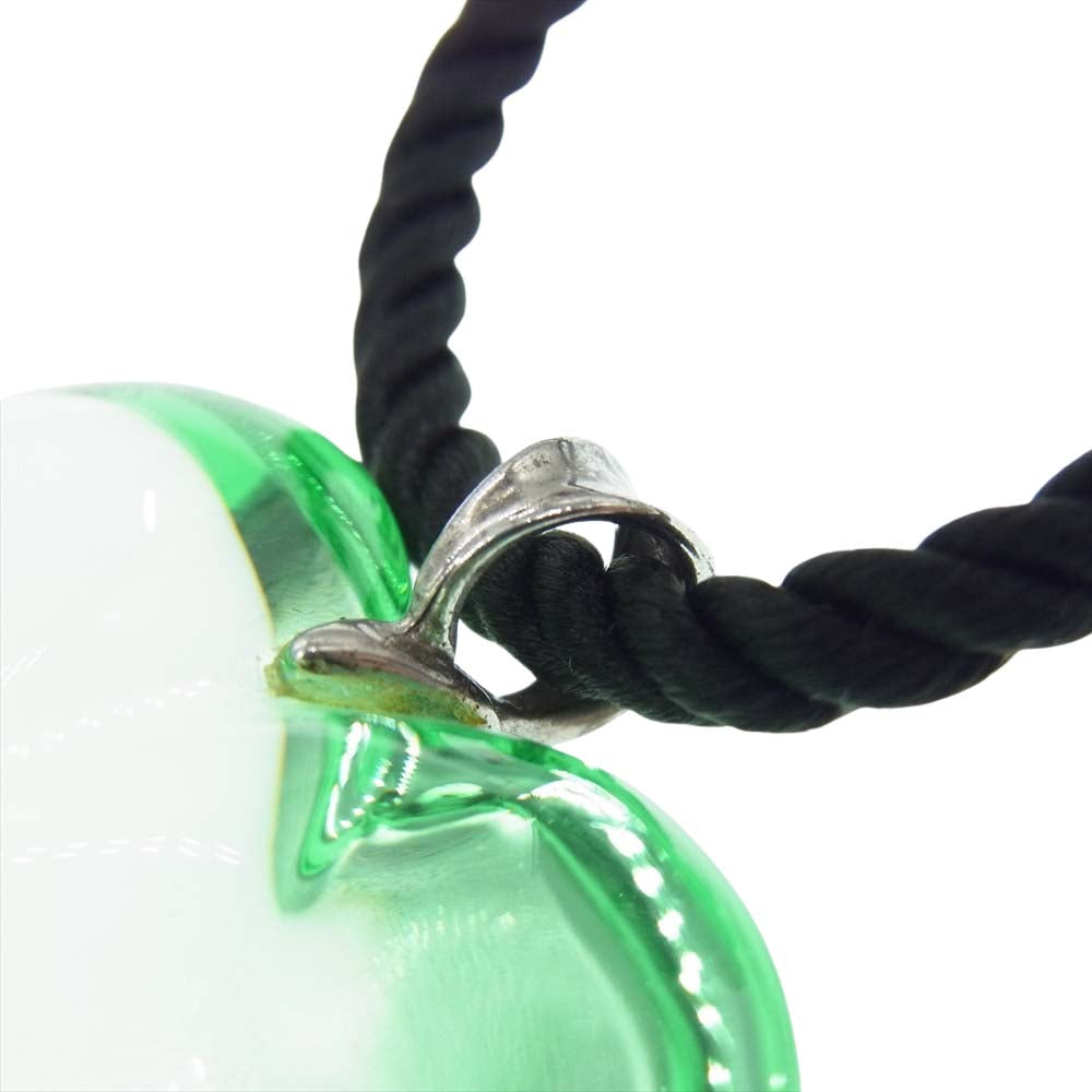 バカラ クリスタル ハート ネックレス ライトグリーン系【中古】