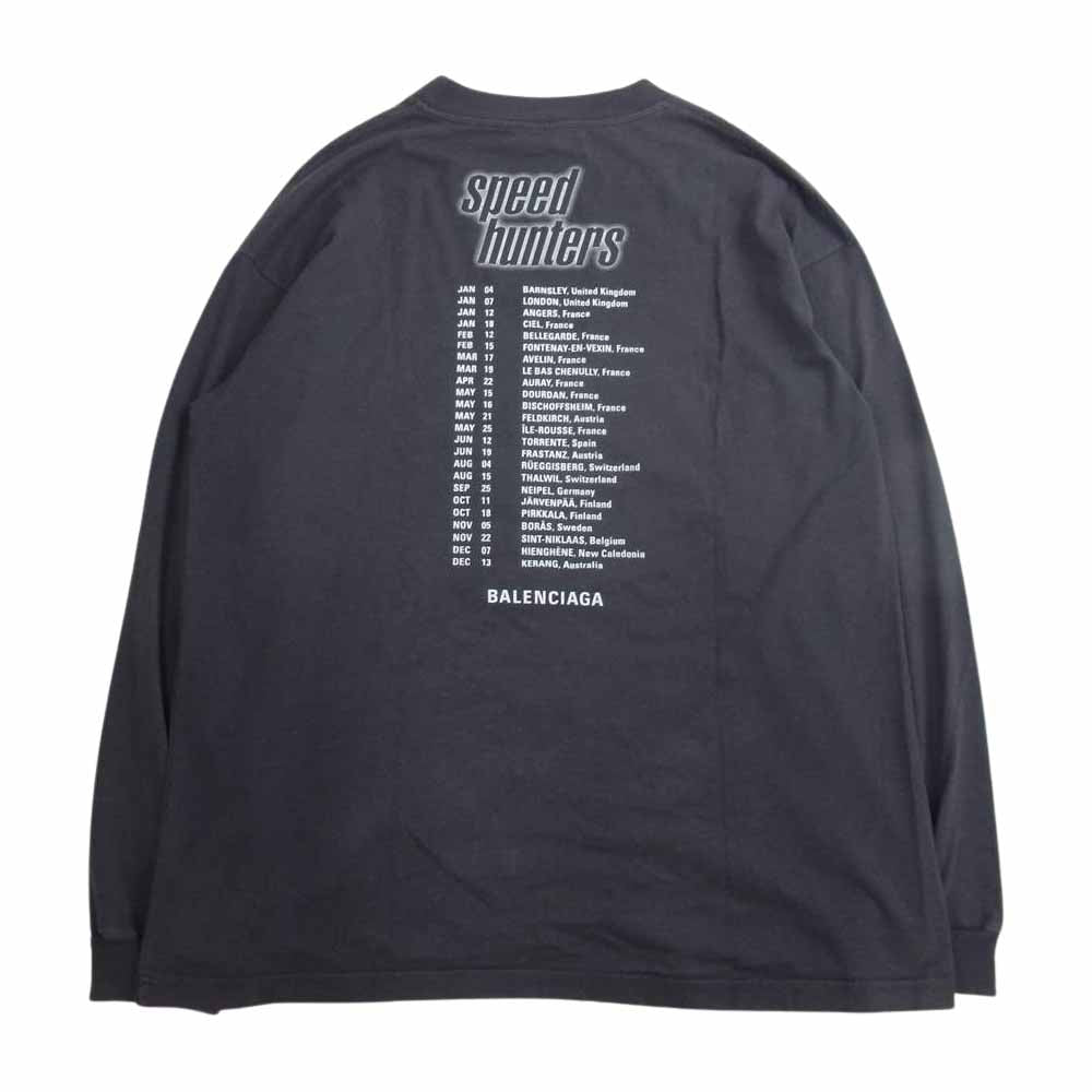 BALENCIAGA バレンシアガ 18AW 541881 TCV38 国内正規品 スピードハンターズ プリント 長袖 カットソー グレー系 XS【中古】
