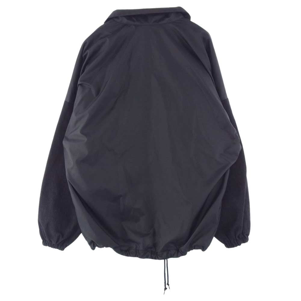 BALENCIAGA バレンシアガ 18AW 529213 TBQ03 国内正規品 ロゴプリント デニム切替 ポプリンシャツ トラックジャケット ブラック系 ホワイト系 34【中古】