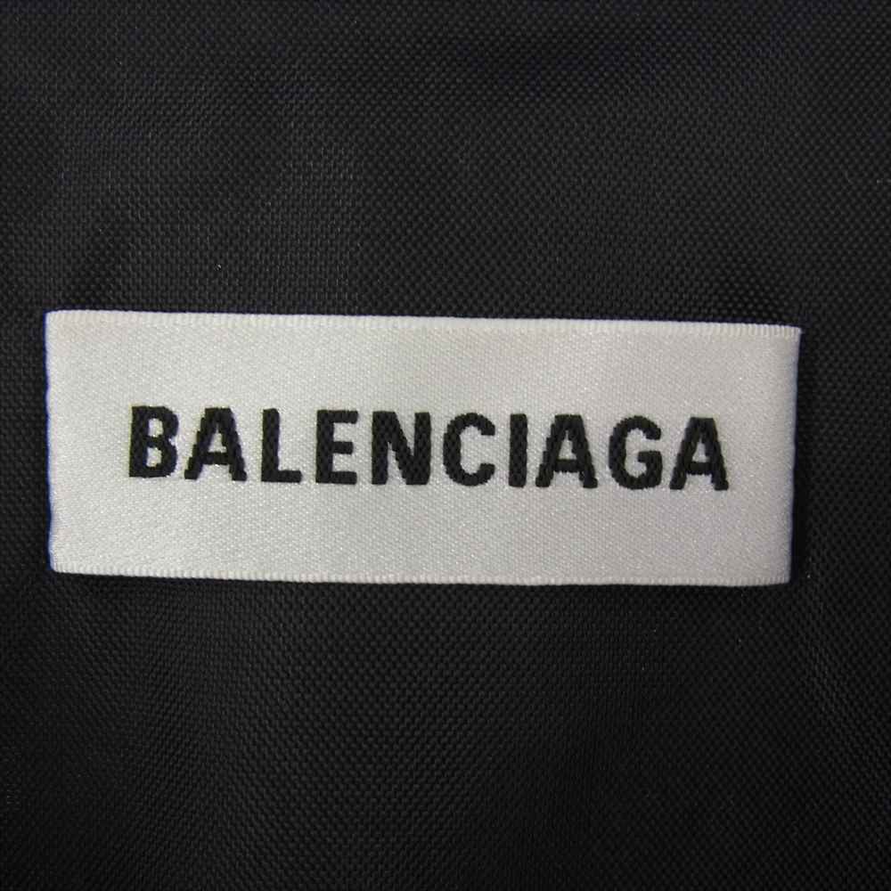 BALENCIAGA バレンシアガ 18AW 529213 TBQ03 国内正規品 ロゴプリント デニム切替 ポプリンシャツ トラックジャケット ブラック系 ホワイト系 34【中古】