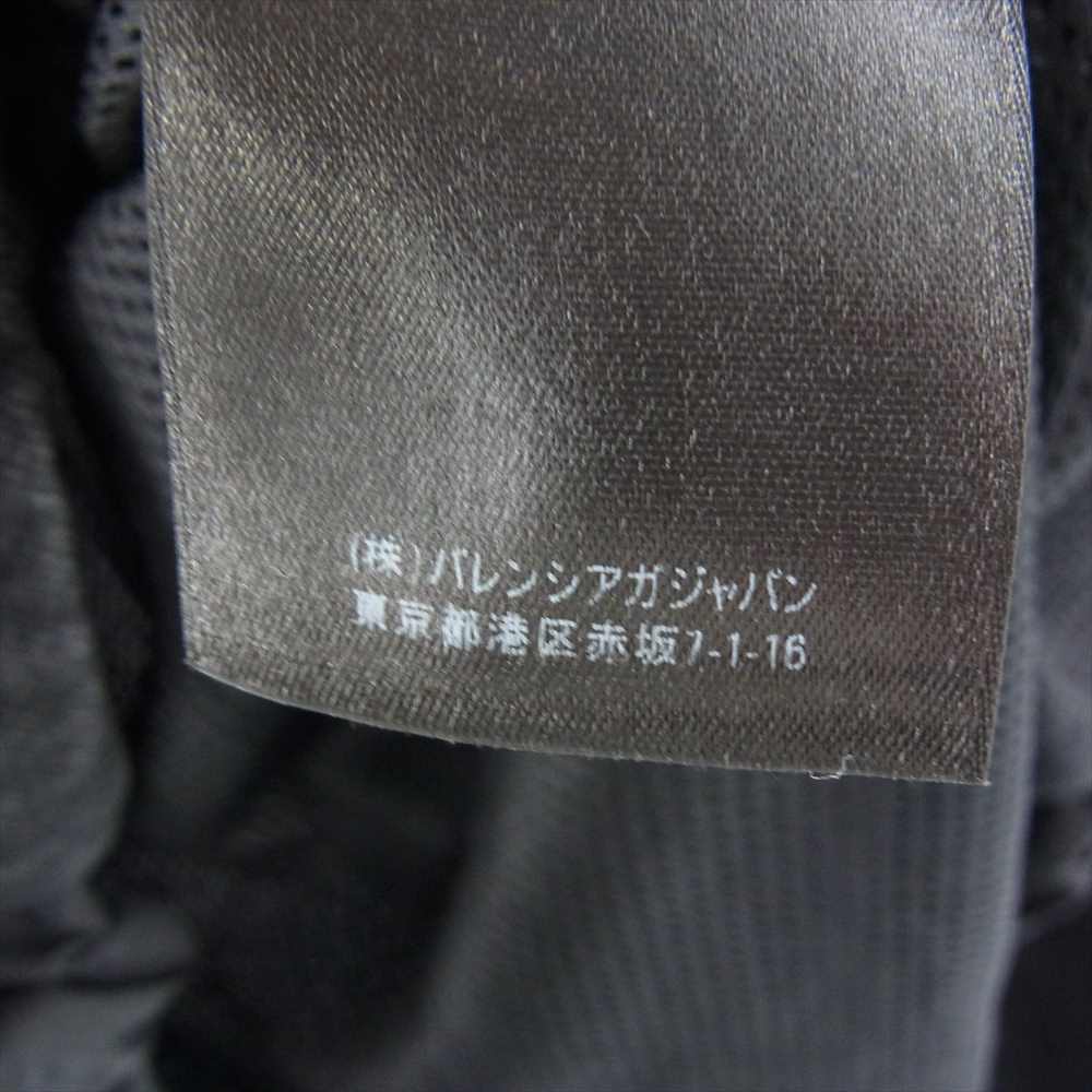 BALENCIAGA バレンシアガ 18AW 529213 TBQ03 国内正規品 ロゴプリント デニム切替 ポプリンシャツ トラックジャケット ブラック系 ホワイト系 34【中古】