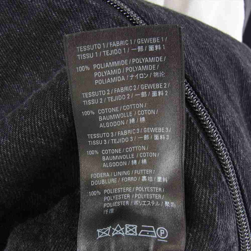 BALENCIAGA バレンシアガ 18AW 529213 TBQ03 国内正規品 ロゴプリント デニム切替 ポプリンシャツ トラックジャケット ブラック系 ホワイト系 34【中古】