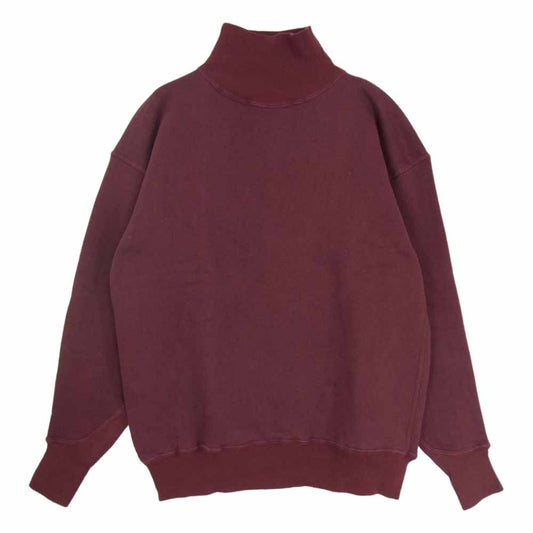 ウエアハウス ハイ タートル ネック スウェット トレーナー ワインレッド系 42【中古】