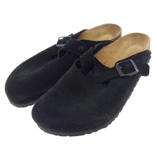 BIRKENSTOCK ビルケンシュトック Boston ボストン スエード レザー サンダル ブラック系 ブラウン系 41【中古】