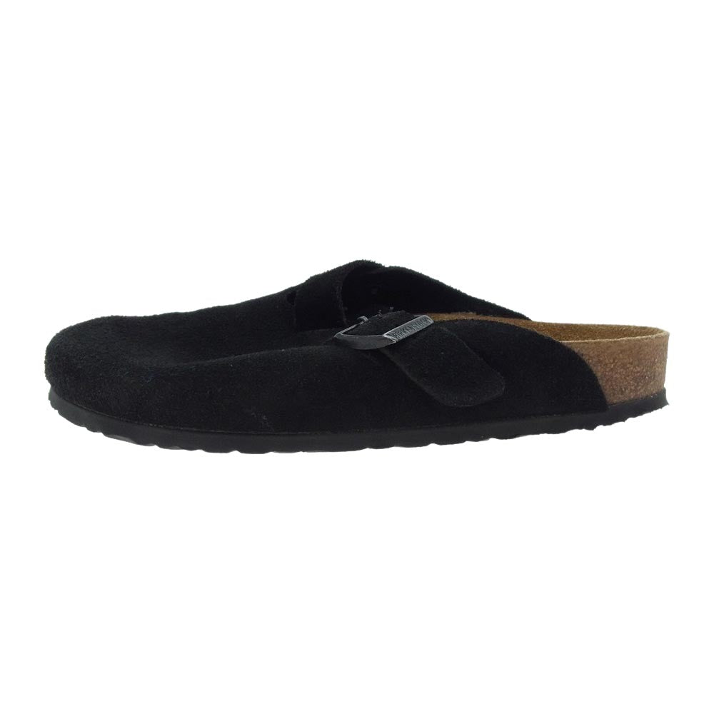 BIRKENSTOCK ビルケンシュトック Boston ボストン スエード レザー サンダル ブラック系 ブラウン系 41【中古】