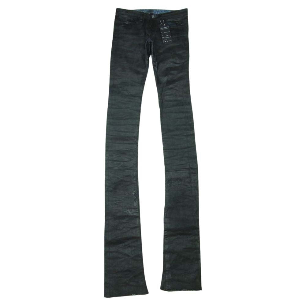 フーウォントイット Black gloss long Lengs ブラックグロス ロング レングス カスタム デニム パンツ ブラック系 31【中古】
