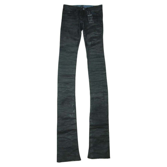 フーウォントイット Black gloss long Lengs ブラックグロス ロング レングス カスタム デニム パンツ ブラック系 31【中古】