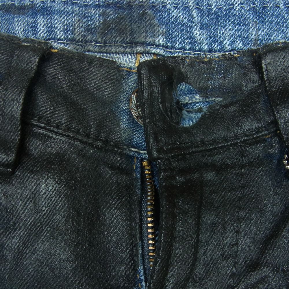 フーウォントイット Black gloss long Lengs ブラックグロス ロング レングス カスタム デニム パンツ ブラック系 31【中古】