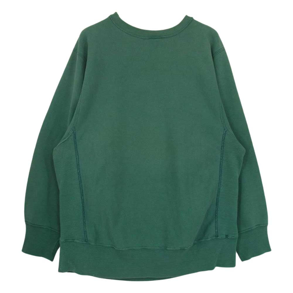 Champion チャンピオン 80s 目有り リバースウィーブ クルーネック スウェット トレーナー グリーン系 L【中古】