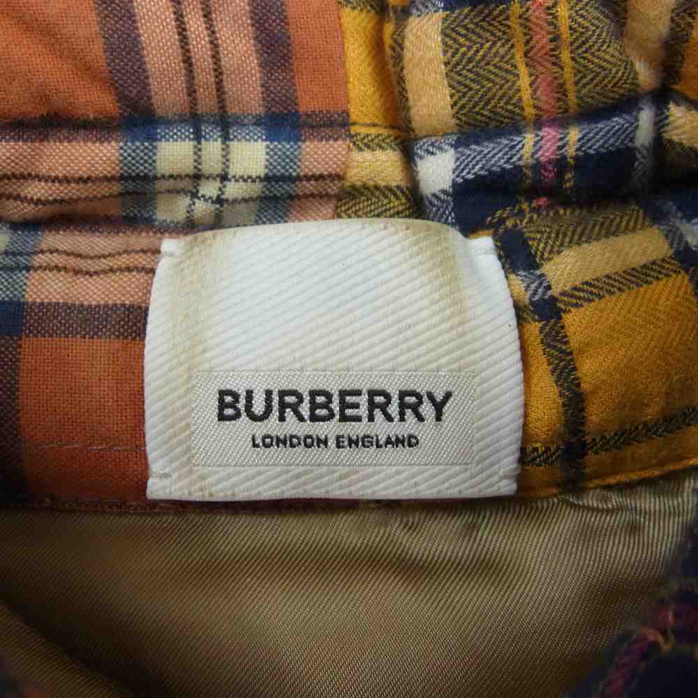 BURBERRY LONDON バーバリー ロンドン 国内正規品 19AW Contrast Check Quilted Down Shirt Jacket 4559823 コントラスト チェック キルティング 中綿ジャケット マルチカラー系 M【中古】