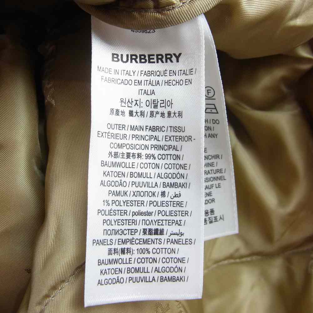 BURBERRY LONDON バーバリー ロンドン 国内正規品 19AW Contrast Check Quilted Down Shirt Jacket 4559823 コントラスト チェック キルティング 中綿ジャケット マルチカラー系 M【中古】