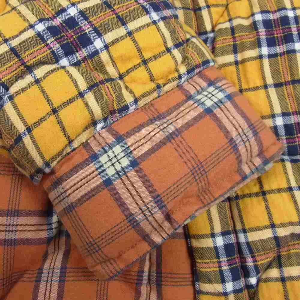 BURBERRY LONDON バーバリー ロンドン 国内正規品 19AW Contrast Check Quilted Down Shirt Jacket 4559823 コントラスト チェック キルティング 中綿ジャケット マルチカラー系 M【中古】