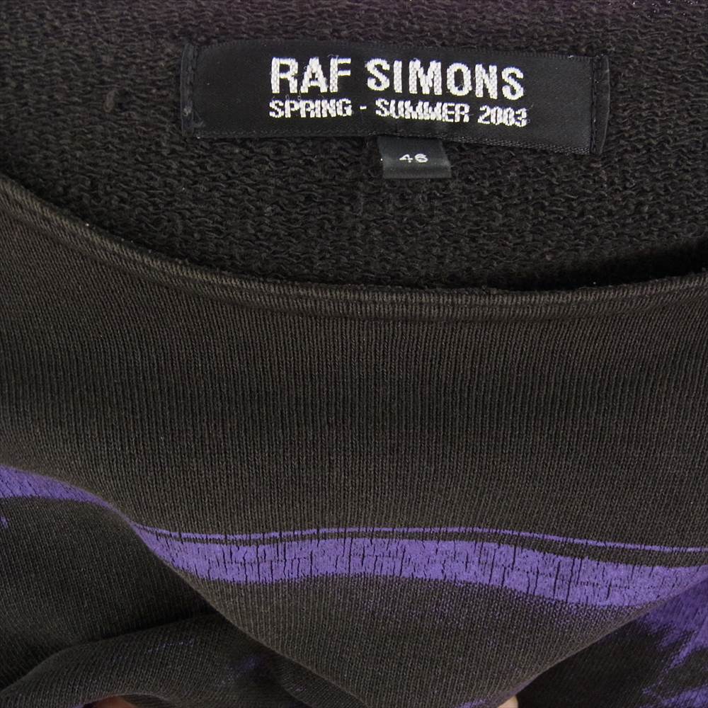 RAF SIMONS ラフシモンズ 国内正規品 消費者期 ARCHIVE アーカイブ 訳アリ カスタム品 CONSUMED オーバーサイズ スウェット トレーナー ブラック系 46【中古】