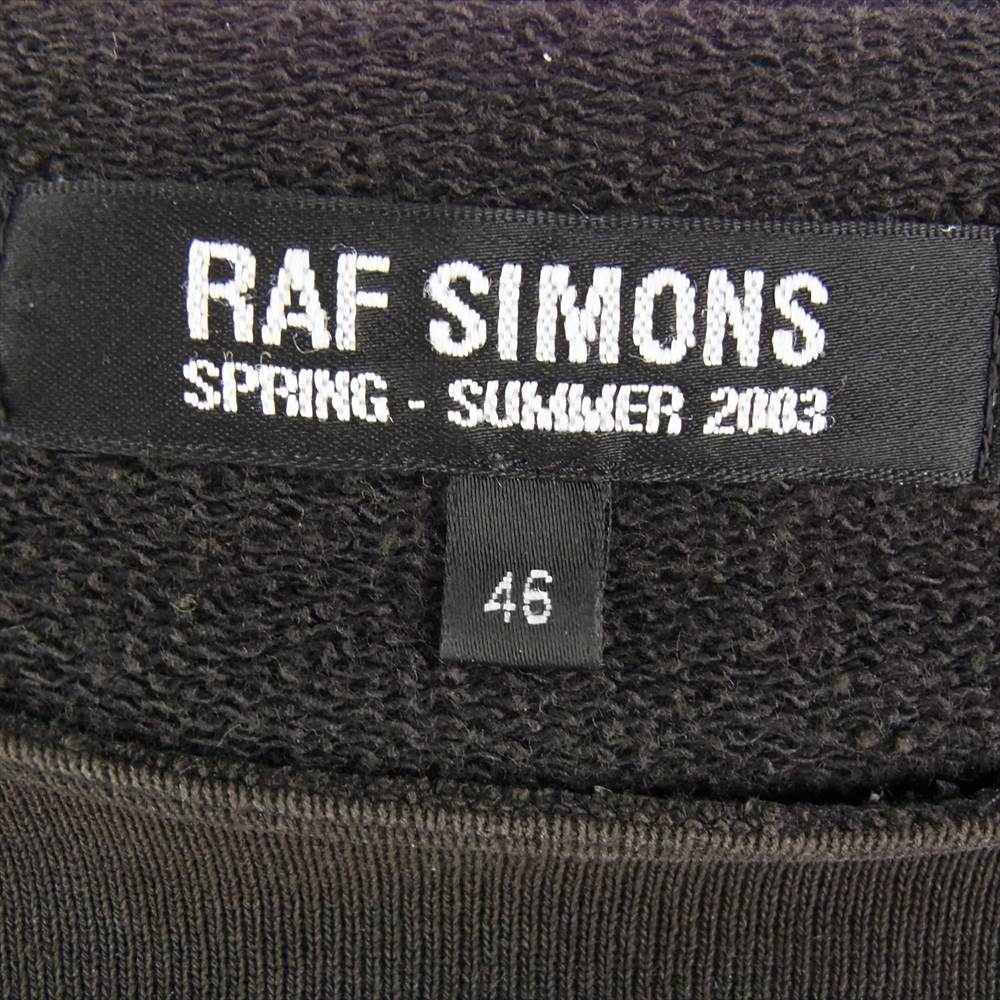 RAF SIMONS ラフシモンズ 国内正規品 消費者期 ARCHIVE アーカイブ 訳アリ カスタム品 CONSUMED オーバーサイズ スウェット トレーナー ブラック系 46【中古】