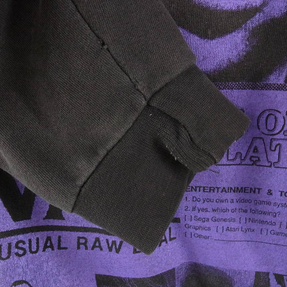 RAF SIMONS ラフシモンズ 国内正規品 消費者期 ARCHIVE アーカイブ 訳アリ カスタム品 CONSUMED オーバーサイズ スウェット トレーナー ブラック系 46【中古】