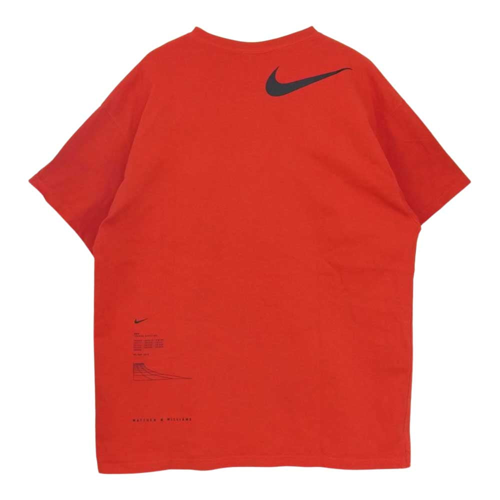 NIKE ナイキ CK0717-657 Matthew M Williams MMW Mens Graphic T-Shirt マシューウィリアムズ ロゴ グラフィック Tシャツ レッド系 L【美品】【中古】