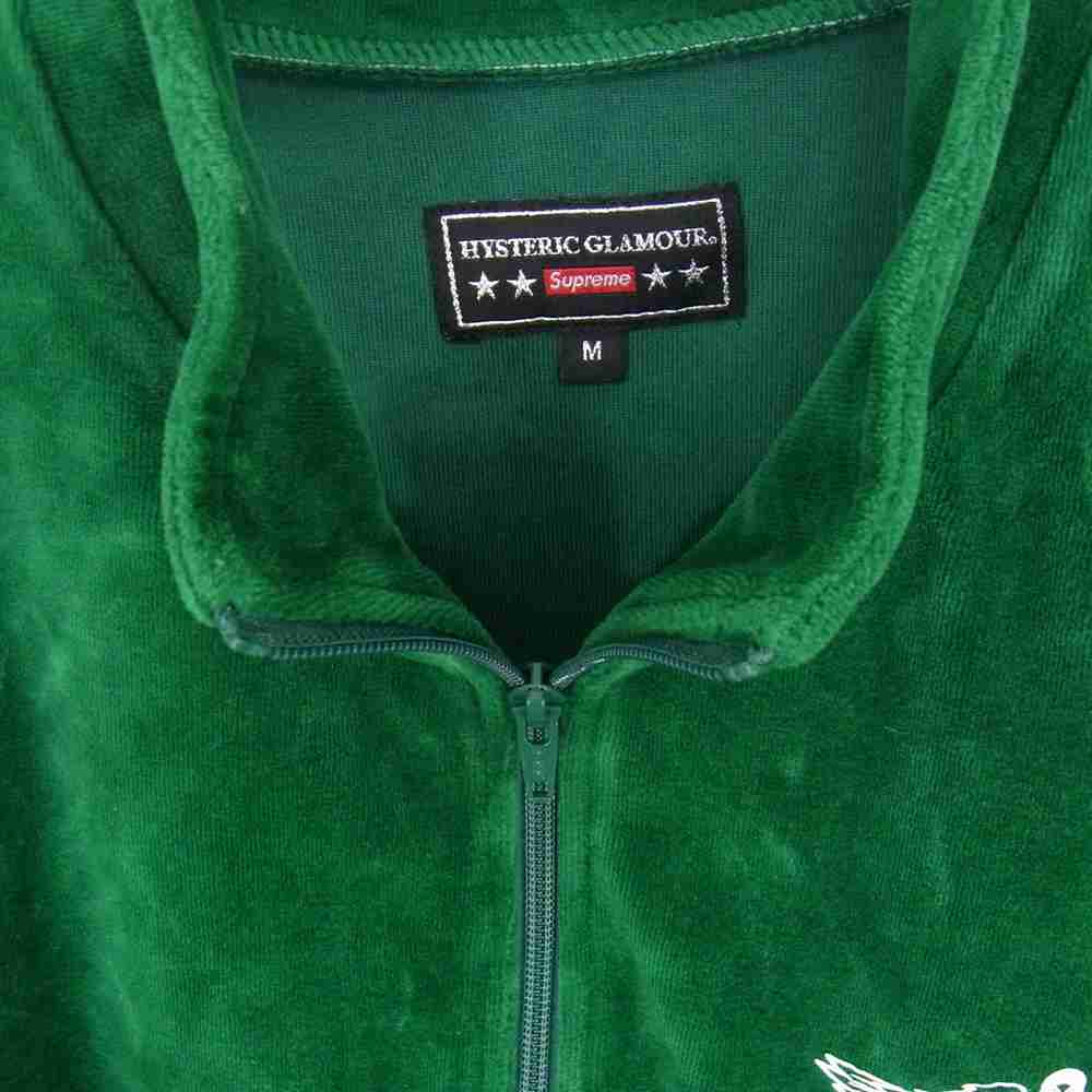 Supreme シュプリーム 21SS HYSTERIC GLAMOUR Velour Track Jacket ヒステリックグラマー ベロア トラックジャケット グリーン系 M【中古】